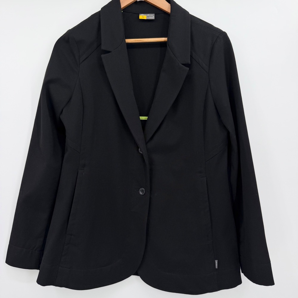 Eddie Bauer Travex Women's 8 Black Stretch Blazer Jacket Career Travel